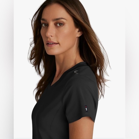 New Grey's Anatomy Stretch Direct - Medical Nurse V-Neck Scrub Top - Picture 2 of 7